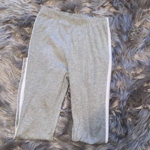 Grey striped leggings